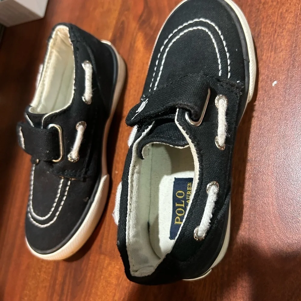 Polo by Ralph Lauren Kids Black Canvas Shoes Little Kid Sz 9